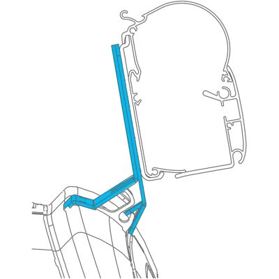 Dometic Adapter 038 - Pössl Campster Wall Awning Fit Dometic Adapter 038 - Pössl Campster Wall Awning Fit