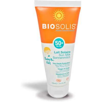 Crema solare Biosolis SPF50+ per bambini viso e corpo Crema solare Biosolis SPF50+ per bambini viso e corpo