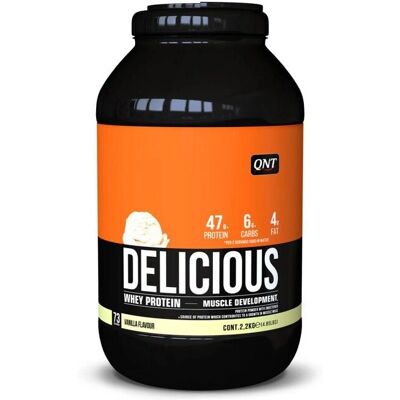 QNT Delicious Whey Protein 2,2 kg Vanille - Molkenproteinpulver QNT Delicious Whey Protein 2,2 kg Vanille - Molkenproteinpulver