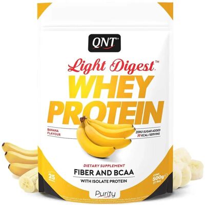 QNT Light Digest Whey Protein - Banane - 500g - Poudre de Protéine de Lait - Publicité QNT Light Digest Whey Protein - Banane - 500g - Poudre de Protéine de Lait - Publicité