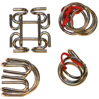 Eureka Metalen Puzzel Collectie - 4 Puzzels - Logische Uitdaging Eureka Metalen Puzzel Collectie - 4 Puzzels - Logische Uitdaging