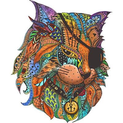 Eureka Szivárványos Fa Puzzle Pirátnő Kiscica - 116 db - Kirakó Eureka Szivárványos Fa Puzzle Pirátnő Kiscica - 116 db - Kirakó