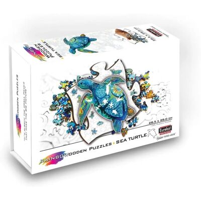 Eureka Regenbogen-Holzschildkrötenpuzzle 125 Teile - Puzzle - CRTOR Eureka Regenbogen-Holzschildkrötenpuzzle 125 Teile - Puzzle - CRTOR