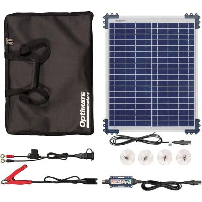 Tecmate Optimate Solar Duo 20W - Batterieladegerät - Reiseset Tecmate Optimate Solar Duo 20W - Batterieladegerät - Reiseset