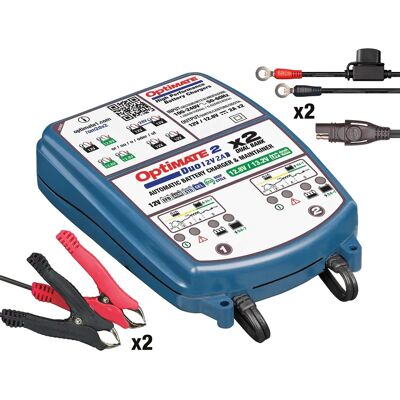 Tecmate Optimate 2 Duo Batteriladdare - Alla Typer Tecmate Optimate 2 Duo Batteriladdare - Alla Typer
