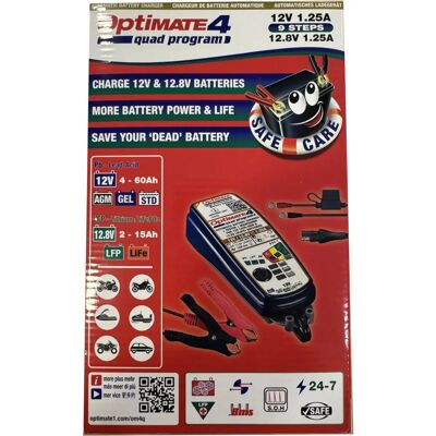 Tecmate Acculader - Ondersteunt alle 12V sportbatterijen Tecmate Acculader - Ondersteunt alle 12V sportbatterijen