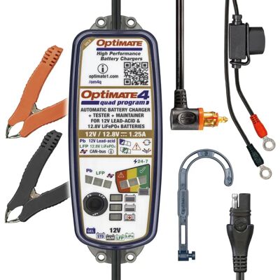 Optimate - Optimate 4 Quad - 12V - 1.25A - Battery Optimate - Optimate 4 Quad - 12V - 1.25A - Battery