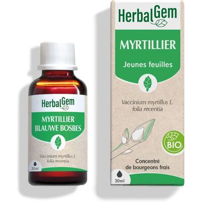 HerbalGem Myrtillier Bio - Extrait de bourgeons frais - 30 ml - Complément alimentaire - Publicité HerbalGem Myrtillier Bio - Extrait de bourgeons frais - 30 ml - Complément alimentaire - Publicité