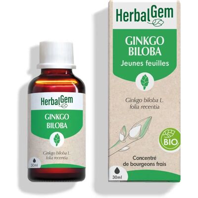 HerbalGem Ginkgo Biloba Bio - Extrait - Soutient Circulation & Mémoire - 30ml - Publicité HerbalGem Ginkgo Biloba Bio - Extrait - Soutient Circulation & Mémoire - 30ml - Publicité