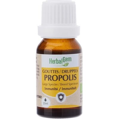 HerbalGem Propolis Spectre Large - Gouttes 15ml - Publicité HerbalGem Propolis Spectre Large - Gouttes 15ml - Publicité