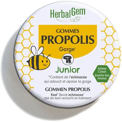 HerbalGem Propolis Junior Gommes - Soutient l'Immunité et Apaise la Gorge - 45g HerbalGem Propolis Junior Gommes - Soutient l'Immunité et Apaise la Gorge - 45g