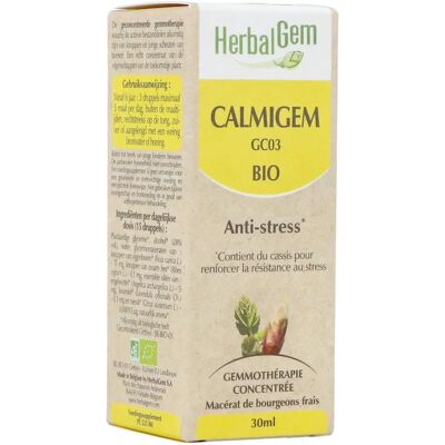 HerbalGem Calmigem Bio - 30ml Gouttes Anti-Stress - Publicité HerbalGem Calmigem Bio - 30ml Gouttes Anti-Stress - Publicité