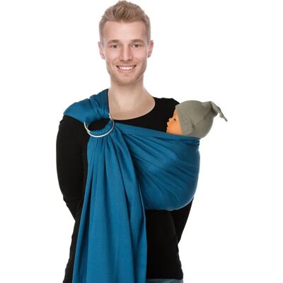 Babylonia Écharpe porte-bébé bio BLEU - Porte-bébé - Publicité Babylonia Écharpe porte-bébé bio BLEU - Porte-bébé - Publicité