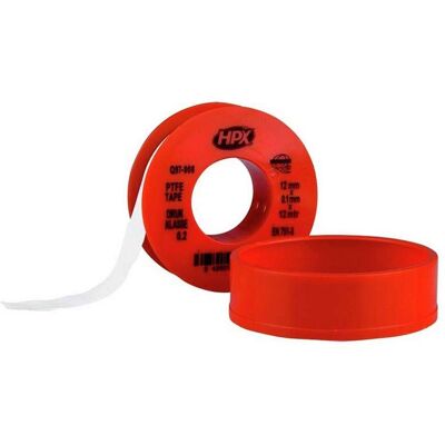 HPX Gasafdichtingstape - 12mm x 12m - Wit - Gassoort HPX Gasafdichtingstape - 12mm x 12m - Wit - Gassoort
