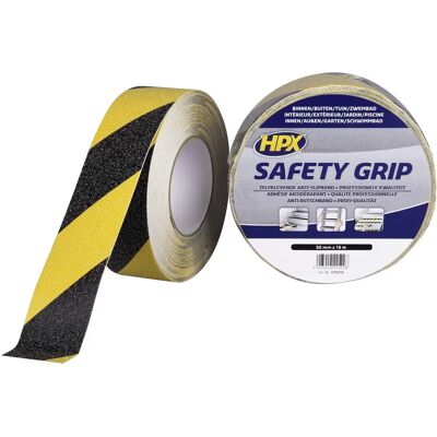 HPX Zwart/Geel Anti-slip Tape - 50mm x 18m - Anti-slip Tape HPX Zwart/Geel Anti-slip Tape - 50mm x 18m - Anti-slip Tape