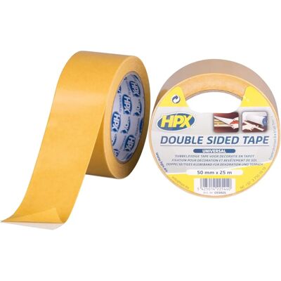 HPX CE5025 - Doppelseitiges Klebeband für Teppiche - 50mm x 25m HPX CE5025 - Doppelseitiges Klebeband für Teppiche - 50mm x 25m