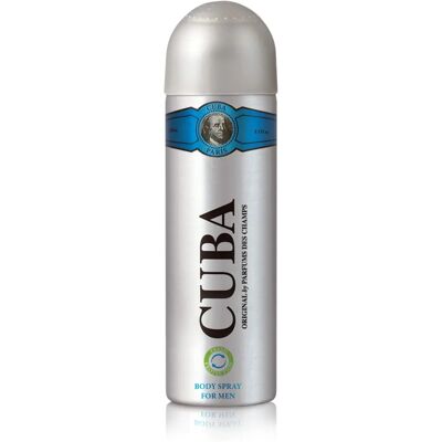 Cuba Blue Déodorant et Spray Corporel pour Homme 200 ml - Publicité Cuba Blue Déodorant et Spray Corporel pour Homme 200 ml - Publicité