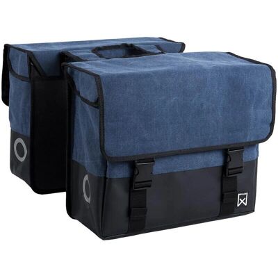 Willex Sacoches Double pour vélo 40L Bleu/noir mat - Publicité Willex Sacoches Double pour vélo 40L Bleu/noir mat - Publicité