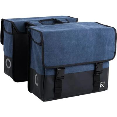 Willex - Dubbele Canvas Tas Plus 48L Blue-Black - Pannier bag Willex - Dubbele Canvas Tas Plus 48L Blue-Black - Pannier bag