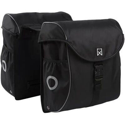 Willex Sacoche double pour vélo 38L Noir/Argent - Publicité Willex Sacoche double pour vélo 38L Noir/Argent - Publicité