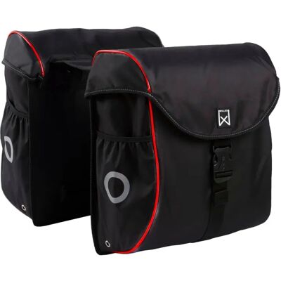 Willex Fietstassen - 38L Zwart/Rood Model 16105 Willex Fietstassen - 38L Zwart/Rood Model 16105