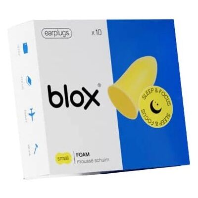 BLOX Petits Bouchons d'Oreilles Jaunes en Mousse - Protection Auditive BLOX Petits Bouchons d'Oreilles Jaunes en Mousse - Protection Auditive