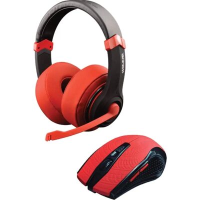 Ensemble Rouge Dragonwar - Casque, Souris & Jeu Doom - Publicité Ensemble Rouge Dragonwar - Casque, Souris & Jeu Doom - Publicité