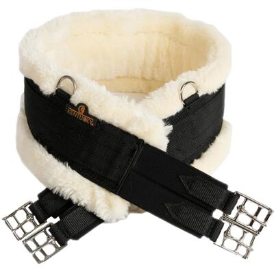 Kentucky Horsewear Ledergurt mit Lammfellimitat - Sattelgurt Kentucky Horsewear Ledergurt mit Lammfellimitat - Sattelgurt