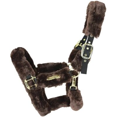 Kentucky Horsewear Vollbraun Transporthalfter mit Kunstlammfell Kentucky Horsewear Vollbraun Transporthalfter mit Kunstlammfell