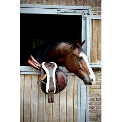 Gourde Anatomique en Cuir Kentucky Horsewear - Selle pour Cheval - Publicité Gourde Anatomique en Cuir Kentucky Horsewear - Selle pour Cheval - Publicité