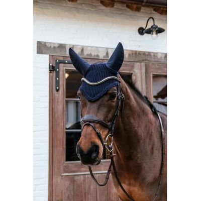 Kentucky Horsewear Casque Anti-Mouches Navy - Publicité Kentucky Horsewear Casque Anti-Mouches Navy - Publicité