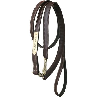 Kentucky Horsewear Lederüberzogene Kette Führleine - Braun Kentucky Horsewear Lederüberzogene Kette Führleine - Braun