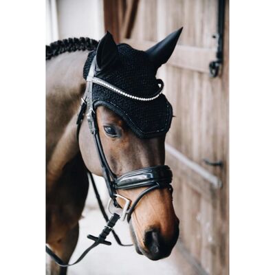 Kentucky Horsewear Schwarze Wellington Glitter Band Fliegenhaube - Fliegenhaube Kentucky Horsewear Schwarze Wellington Glitter Band Fliegenhaube - Fliegenhaube