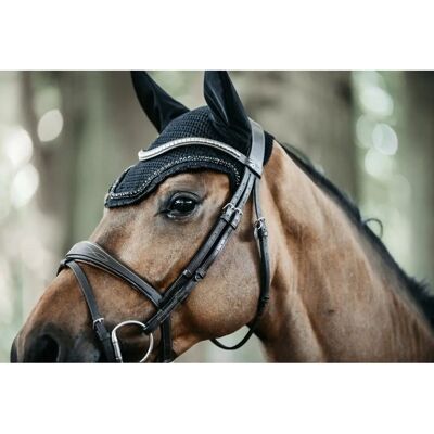 Kentucky Horsewear Fliegenmütze Lang Stone & Pearl Soundless - Schwarz Kentucky Horsewear Fliegenmütze Lang Stone & Pearl Soundless - Schwarz