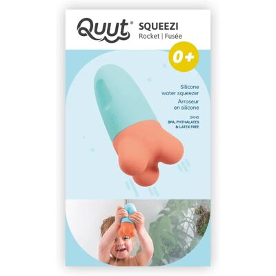 Quut Squezzi Fusée - Orange - Jouet de bain - Publicité Quut Squezzi Fusée - Orange - Jouet de bain - Publicité