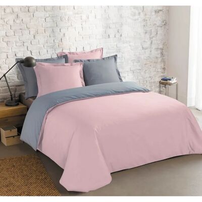 Ensemble de housse de couette en coton réversible - Bicolore 200x200 cm - Publicité Ensemble de housse de couette en coton réversible - Bicolore 200x200 cm - Publicité