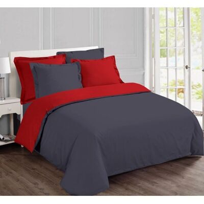 Vision - Copripiumino Reversibile - Coton - Anthracite - Duvet Cover - Publicité Vision - Copripiumino Reversibile - Coton - Anthracite - Duvet Cover - Publicité