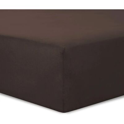Drap-housse en coton chocolat Vision - 180x200cm - drap-housse Drap-housse en coton chocolat Vision - 180x200cm - drap-housse