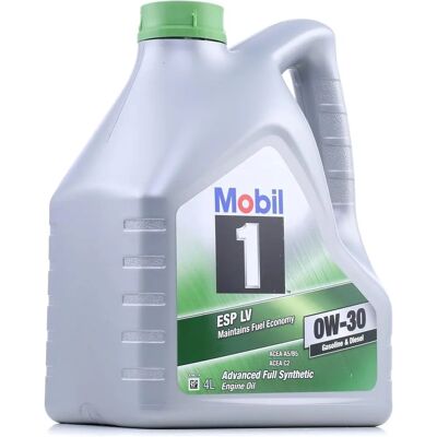 Mobil Mobil 1 ESP LV 0W-30 Aceite de motor - Aceite para BMW, Jaguar, Land Rover, Volvo, Mazda, Mercedes-Benz Mobil Mobil 1 ESP LV 0W-30 Aceite de motor - Aceite para BMW, Jaguar, Land Rover, Volvo, Mazda, Mercedes-Benz