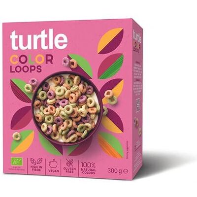 Turtle Bio Glutenfreie Farbige Müsliringe - Frühstückscereal Turtle Bio Glutenfreie Farbige Müsliringe - Frühstückscereal