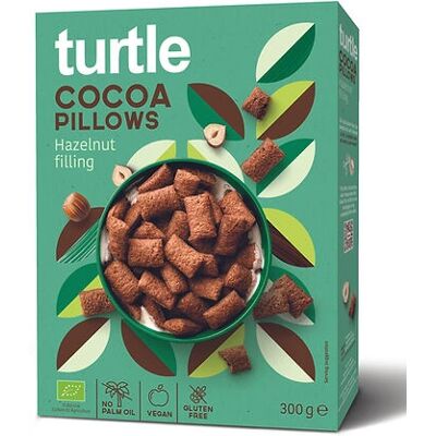 Poduszki kakaowe bio bezglutenowe z orzechami laskowymi 300 g Poduszki kakaowe bio bezglutenowe z orzechami laskowymi 300 g