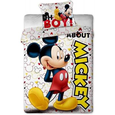 Conjunto de Roupa de Cama Mickey Disney - 140x200cm - Poliéster Macio Conjunto de Roupa de Cama Mickey Disney - 140x200cm - Poliéster Macio