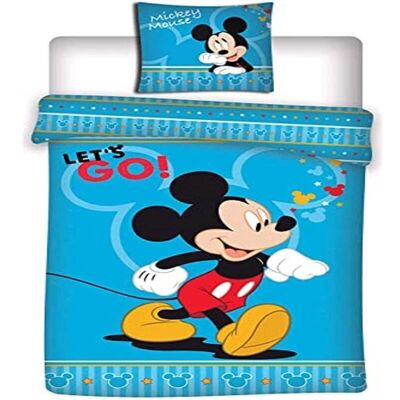 Housse de Couette Disney Mickey Mouse Let's Go - 140 x 200 cm - Polyester - Publicité Housse de Couette Disney Mickey Mouse Let's Go - 140 x 200 cm - Polyester - Publicité