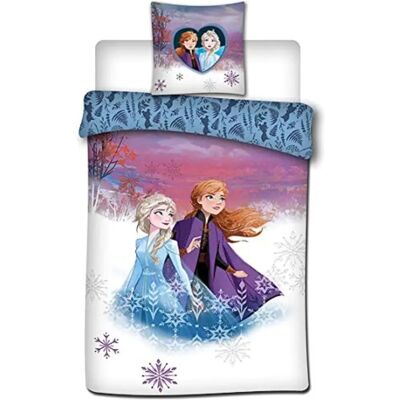 France Discount Reine des Neiges Set di Biancheria in Microfibra - 140x200 cm France Discount Reine des Neiges Set di Biancheria in Microfibra - 140x200 cm