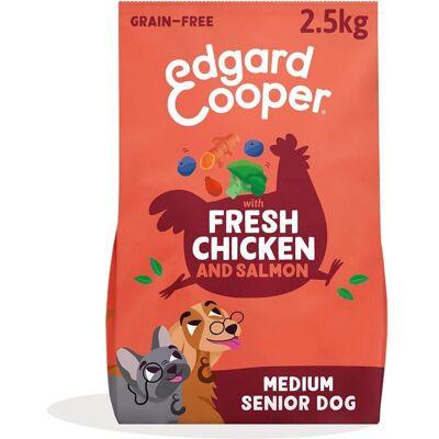 Alimento per cani senior Edgard & Cooper - Pollo e Salmone - 2,5kg Alimento per cani senior Edgard & Cooper - Pollo e Salmone - 2,5kg