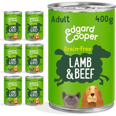 Nourriture Humide pour Chiens Edgard & Cooper Agneau et Bœuf - Sans Céréales Nourriture Humide pour Chiens Edgard & Cooper Agneau et Bœuf - Sans Céréales