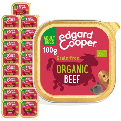 Edgard & Cooper Organic Beef Adult Dog Food - 17 x 100g Edgard & Cooper Organic Beef Adult Dog Food - 17 x 100g