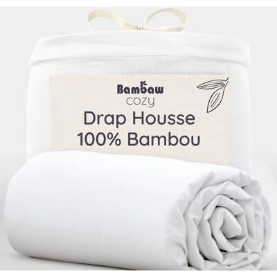 Lençol de baixo Bambaw em bambu - 180x200 - Branco Lençol de baixo Bambaw em bambu - 180x200 - Branco