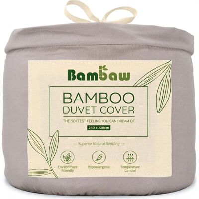 Funda de edredão de bambu - Cinza - 240x220 - Tipo de produto Funda de edredão de bambu - Cinza - 240x220 - Tipo de produto
