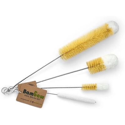 Conjunto de limpeza de garrafas de aço inox e sisal - Ecológico Conjunto de limpeza de garrafas de aço inox e sisal - Ecológico